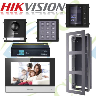 Way Hikvision Handsfree IP Video Intercom Luxury Apartment