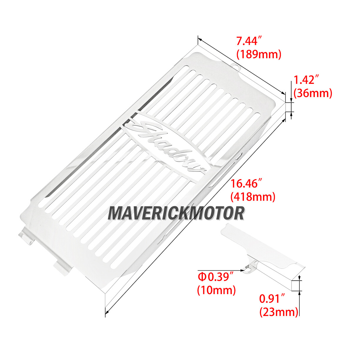 Chrome Radiator Grill Cover Guard For Honda Shadow ACE 750 / VT400 / VT750DC