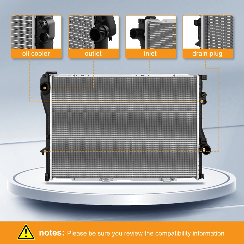 Radiador de aluminio para BMW 540i 740iL 750iL 1997-98 BMW 850Ci 4,4L 1401 Foto 2 de 4
