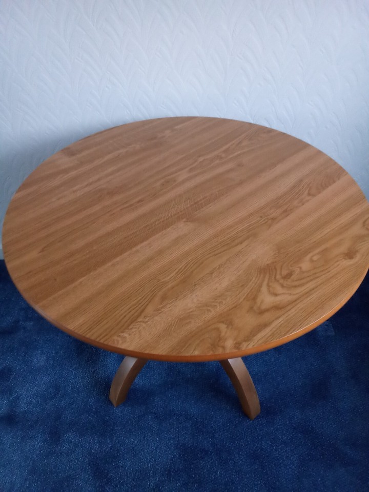 Solid English Oak Dining Table and 4 Chairs eBay