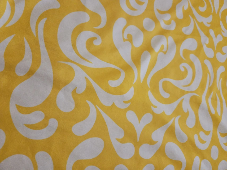 Protector de cama funda de colchón futón tamaño completo amarillo y blanco con cremallera lavable Foto 2 de 4