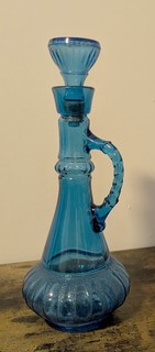 1973 Vintage I Dream of Jeannie Blue Glass Jim Beam Liquor Decanter Genie Bottle