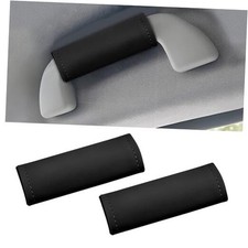 2PCS Car Inside Grab Handle Cover, Leather Inside Car Door Handle Black