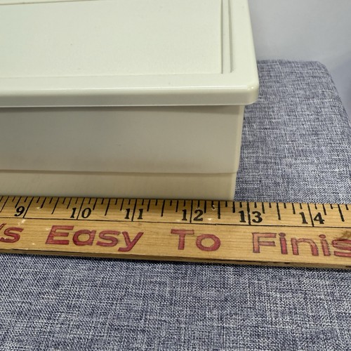 Vintage Tupperware Wax Paper Foil Holder Wall Dispenser Almond 1572-4 NEW - Picture 6 of 7