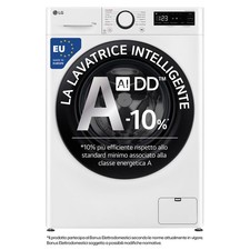LG AI DD F4R3011NSWB Lavatrice Classe A -10%, Carica Frontale Serie R3, Lavatric