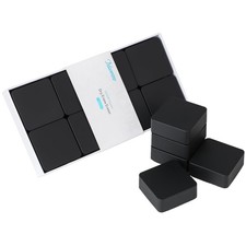 Dry Erase Magnetic Mini Erasers, 2x2, Black, 8 Pack