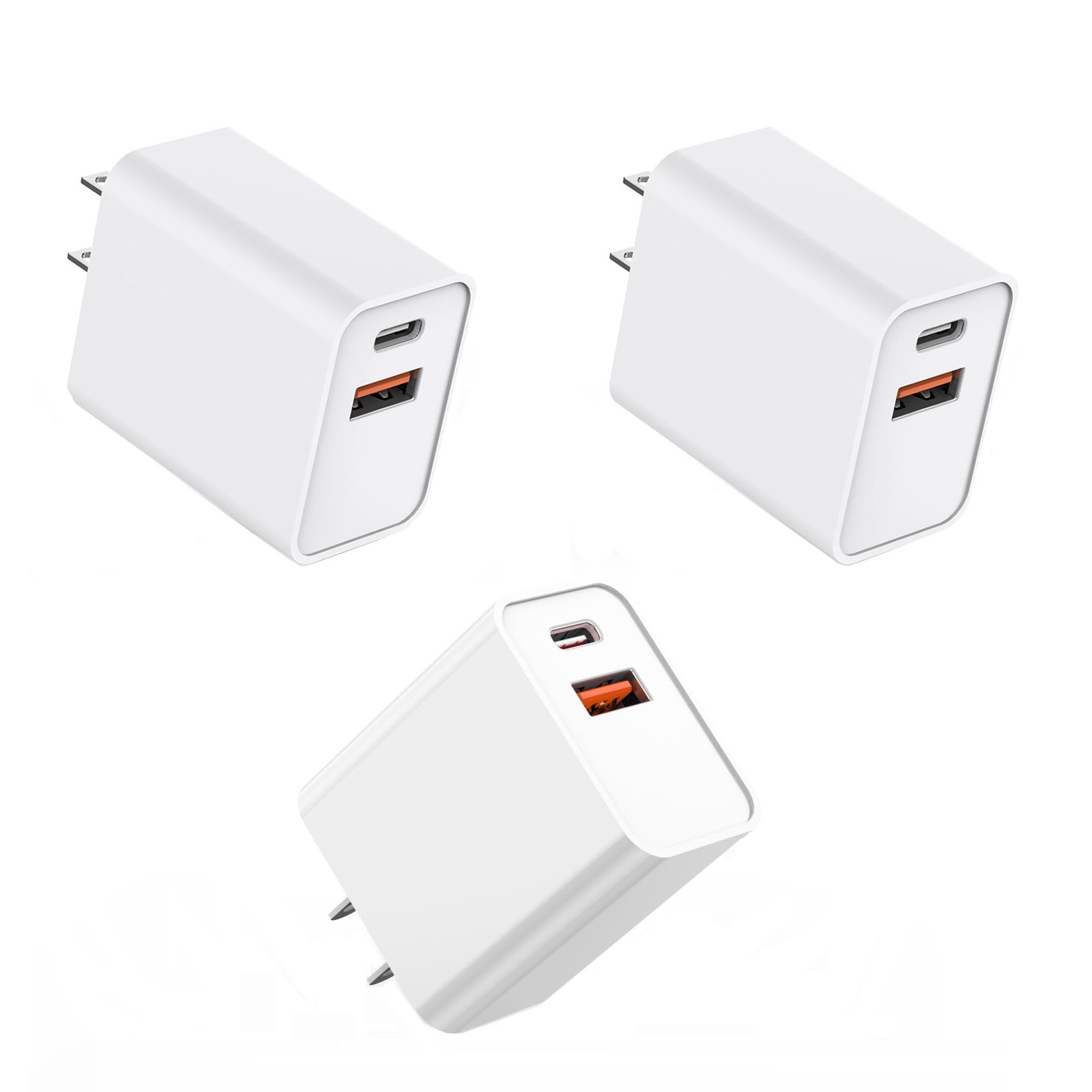iPhone 16 15 Fast Charger Block 20W USB C Wall Charger 3Pack Dual Port Adapter  