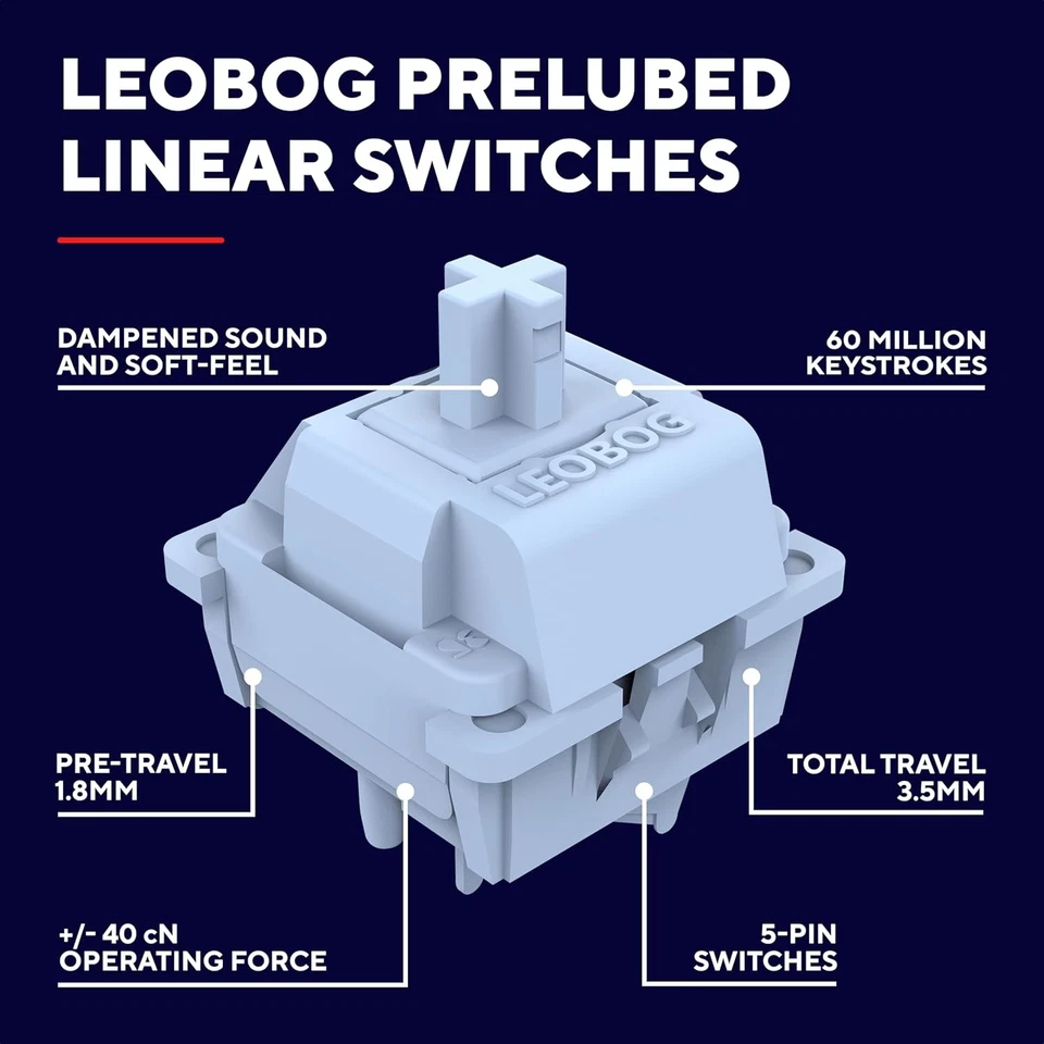 GXTrust 872 Xyra TKL Mechanical Keyboard Gasket Mount UK Layout, Hot...  - Image 3 of 4