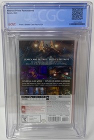 CGC Graded Metroid Prime Remastered NEW Nintendo Switch (1022734005, 9.9 A++)