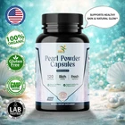 Natural Pearl Powder Capsules - Pure Pearl Powder Supplement 120 Capsules