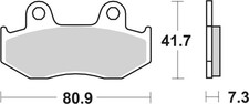 SBS Brake Pads Rear For SUZUKI 250 Sky Wave Type II 1998 - 2001