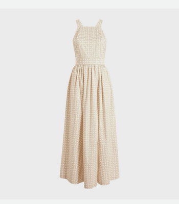 maxi apron dress Apron Twofer Sheer Maxi Dress