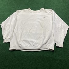 Vintage Nike Sweatshirt Mens XL White 90S Emb...
