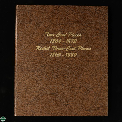 Dansco Printed Littleton Album - 2 cent, Nickel 3 Cent - Two Page Album - USED