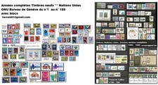 Années complètes ** 1969 à 1989 GENEVE Nations unies  avec blocs ONU