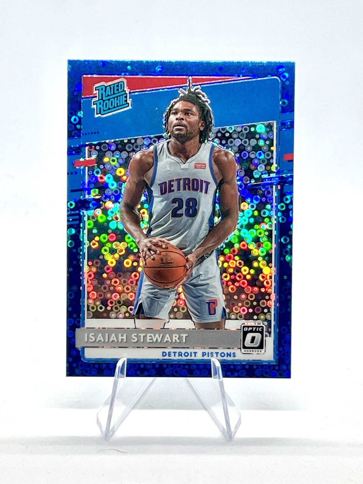 Isaiah Stewart 2020-21 Panini Donruss Optic Blue Disco Prizm Rated Rookie /50