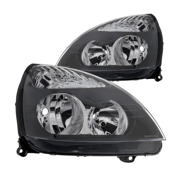 Scheinwerfer Set Links & Rechts Halogen H1 Chrom FüR Renault Clio II Kasten-image