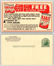 Colgate Palmolive Peet Co AJAX CLEANSER Advertising Postcard W175