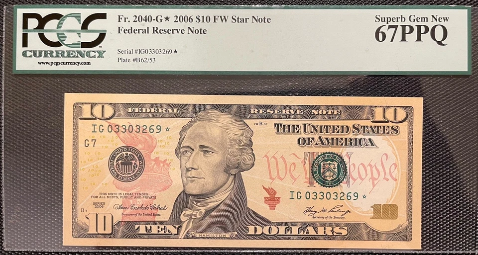2006 $10 Star Chicago Superb Gem 67 PPQ - Low Print Run 128K - Image 2 of 3