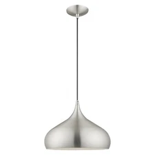 Livex Lighting - Metal Shade - 1 Light Mini Pendant in Coastal Style - 13.75