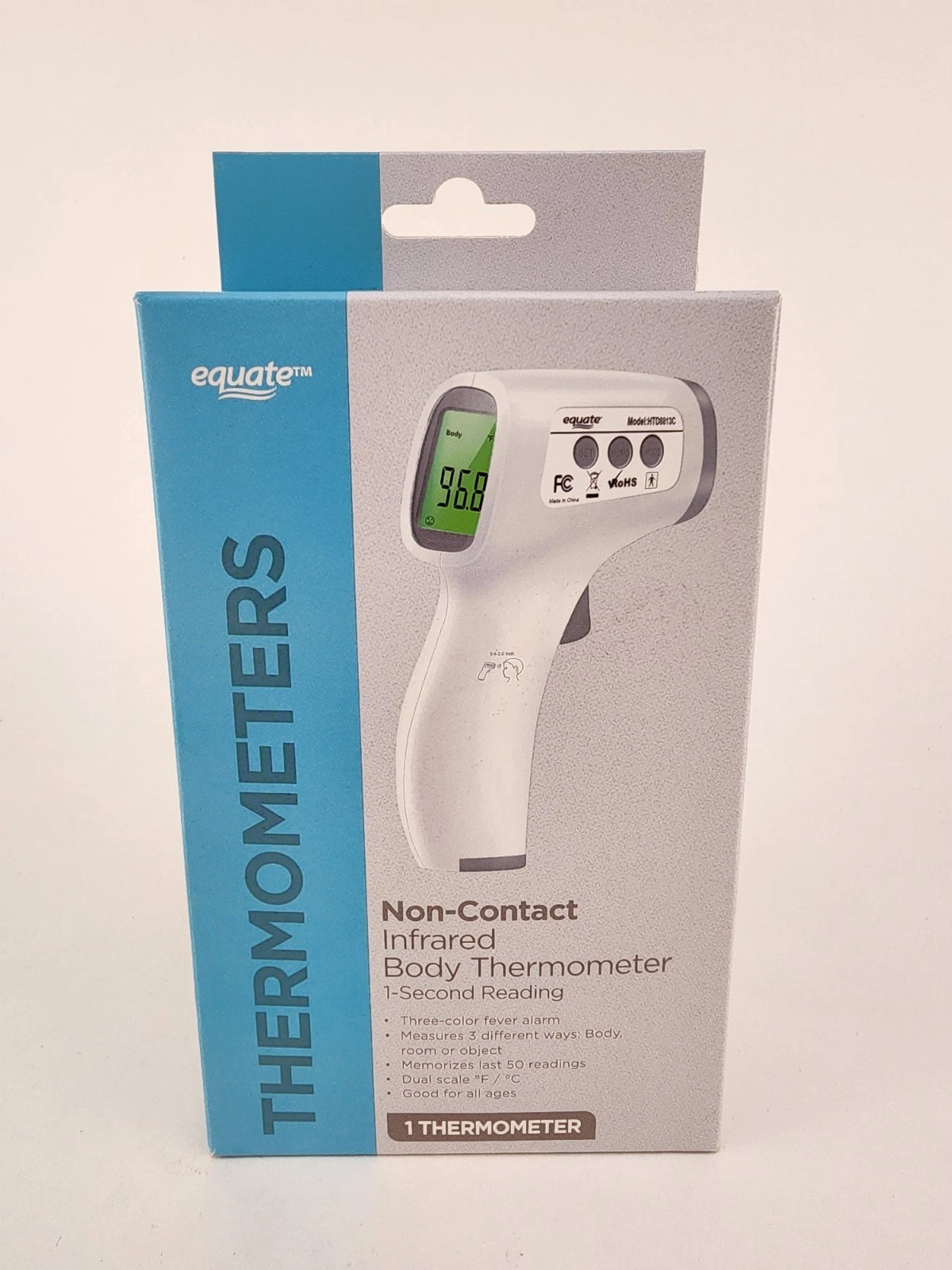 Equate Non Contact Infrared Body Thermometer, 1-Second Reading
Opens in a new window or tab