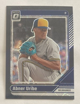 2024 Panini Donruss Optic Abner Uribe RC #d /39 Black Velocity Prizm SP Insert