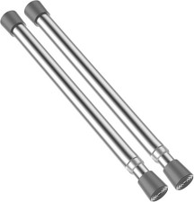 AIZESI 2pcs Sliver Small Tension Rods 12 to 20 Inch Adjustable Tension Curtain R