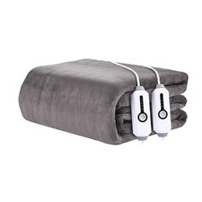 Electric Heated Blanket 84"x90" Queen Size - Queen Size 84"x90" 02-light Gray