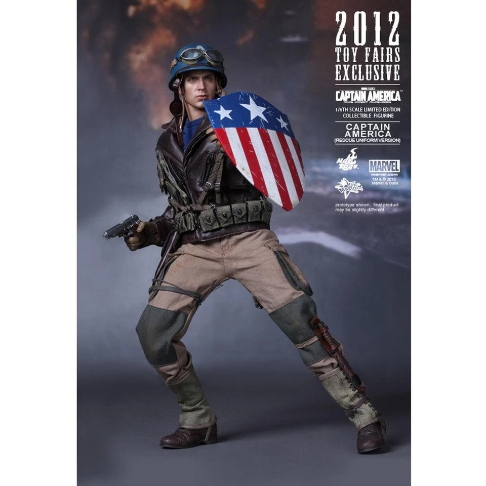 Figura de acción uniforme de rescate de la película Capitán América Primer Vengador Segunda Guerra Mundial Foto 2 de 4