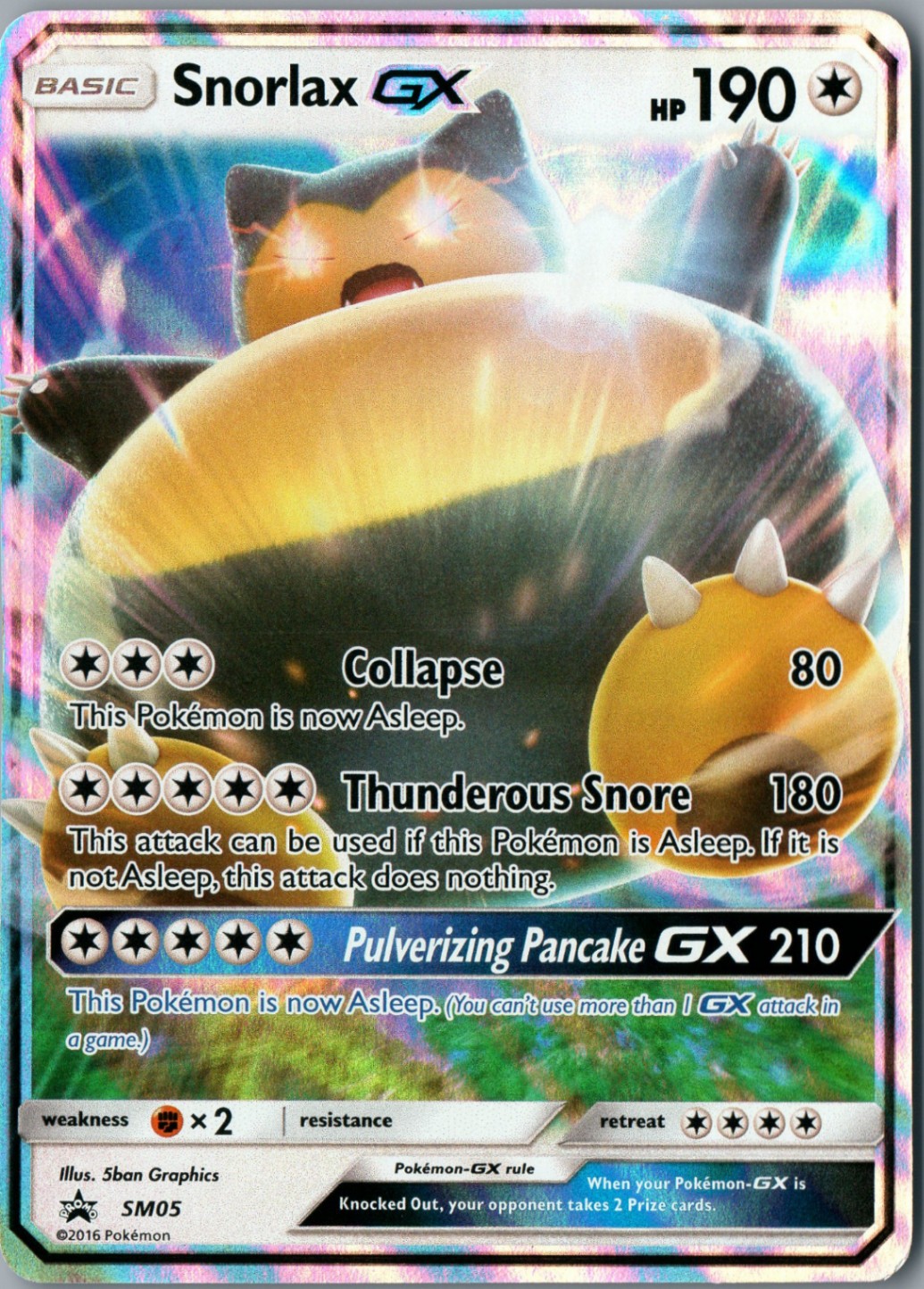 Snorlax GX Promo SM Promos SM05 NM Holofoil - Pokemon