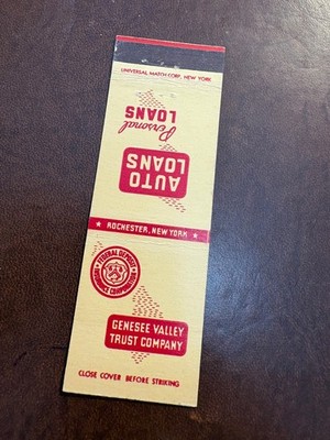 Matchbook cover - Genesee Valley Trust - Rochester - M109