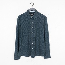 Butter Cloth Empower Button up Shirt Icy Cotton Black Green size Large