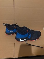 Size 7 Y Nike Paul George PG 2 GS Youth Basketball Shoe 943820-400 Orange/blue