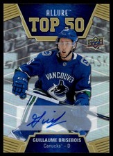 2019-20 Upper Deck Allure Top 50 Blue Autographs Guillaume Brisebois Auto