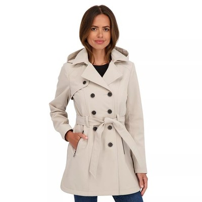 Sebby Womens Waterproof Trench Rain Coat Jacket Size Medium