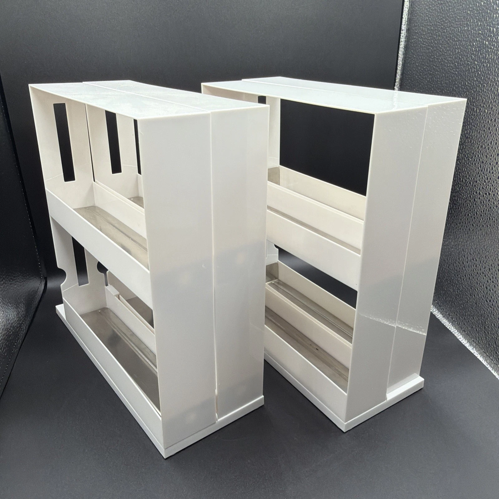 2 Sets Of Swivel Store Spice Bottle Rack Storage Systems