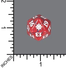 Brand New D20 Spindown Magic Spindown Die - Ixalan - Red MTG Dice D20