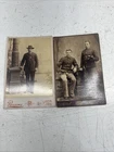 2 Civil War GAR Soldier, Cabinet Card Photos