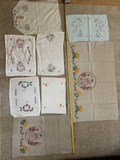 vintage hand embroidered tray Cloths