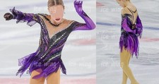 Figure Skating Dress Ice Skating Dress Competition Skating Wear purple