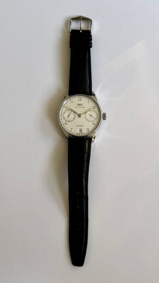 IWC PORTUGUESE 7-DAY POWER RESERVE IW500114 w/ ROSE GOLD NUMERALS - Image 3 of 4