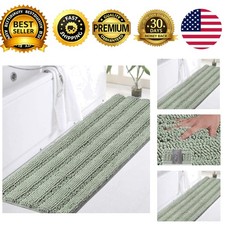 Bathroom Runner Rug 17x47 Chenille Bath Mat Soft Absorbent Runner Rug