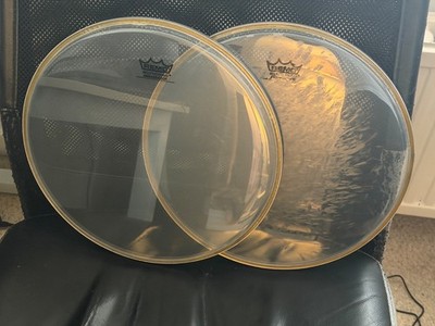 2x Remo BA-0312-00 Ambassador 12 Zoll Clear Drum Tom Head (1 NEU, 1 GEBRAUCHT)