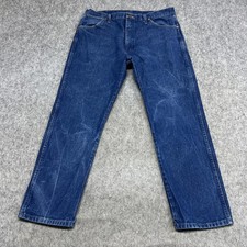 Wrangler Jeans Mens 36x30 Blue Cowboy Cut Straight Denim Western Cowboy 13MWZPW