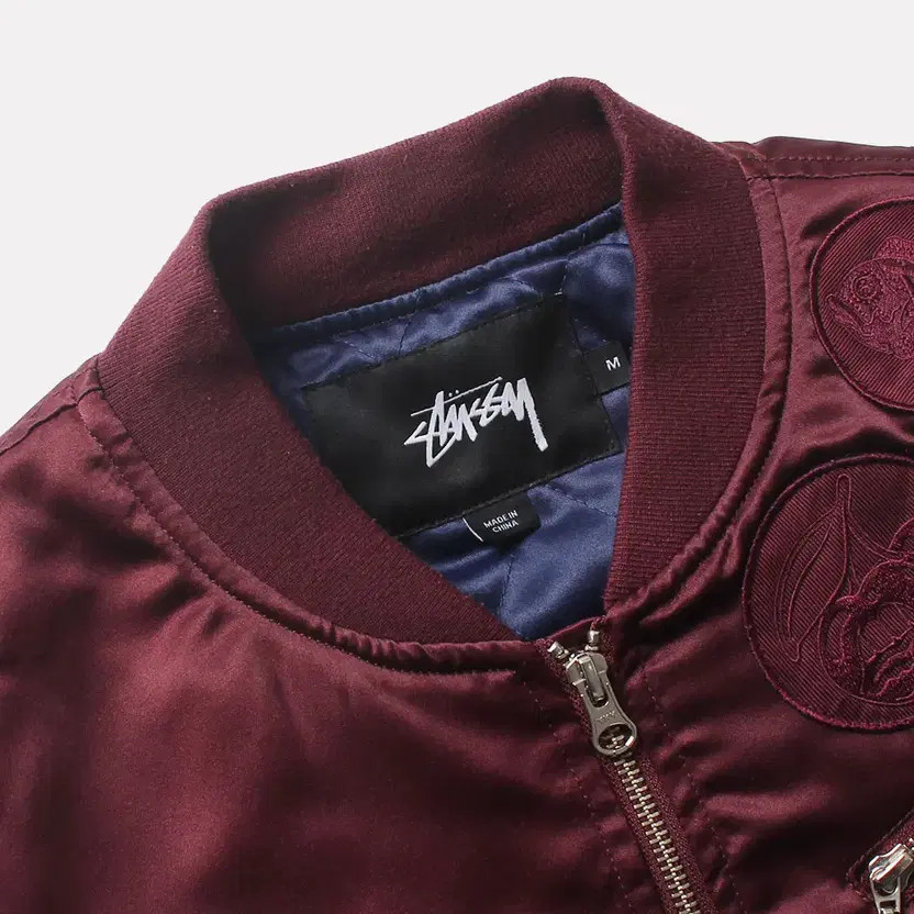 Stussy Blue Patch Design Jacket M Size thumbnail 8