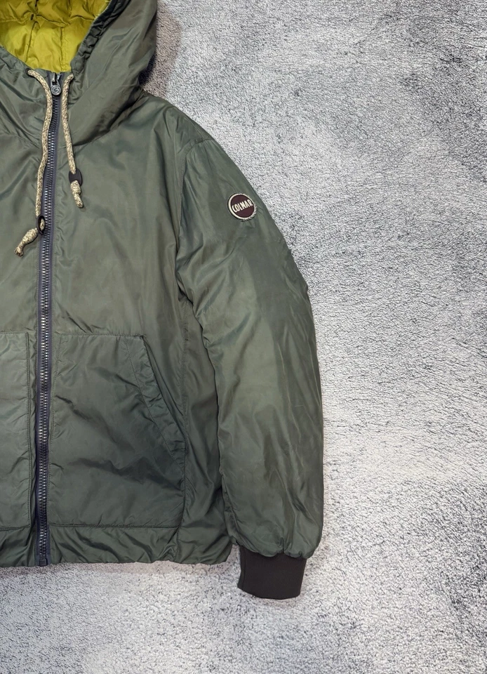 Colmar Down Jacket Men’s Size 50 Green Hooded Puffer Coat Nylon Logo - Image 4 of 4