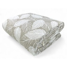Couette Feuille Beige - Couvre-lit Mi-Saison en Microfibre Douce 100 gr/m² - Fab