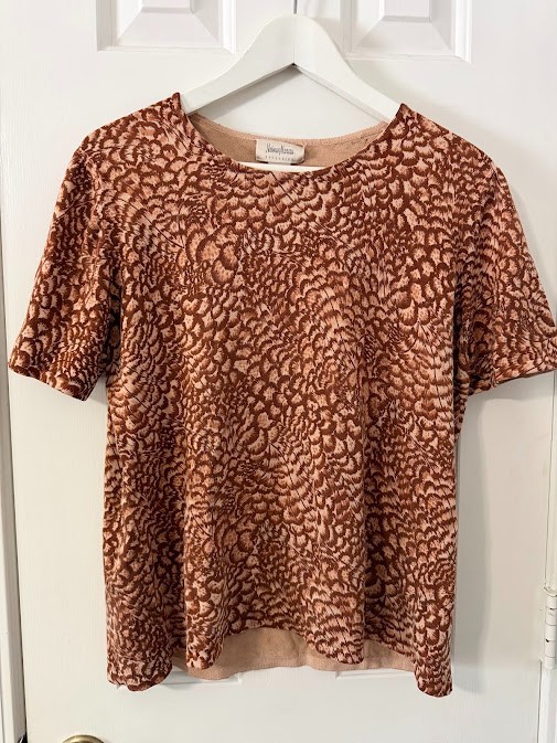 Nieman Marcus Exclusive Pullover Patterned Blouse… - image 1