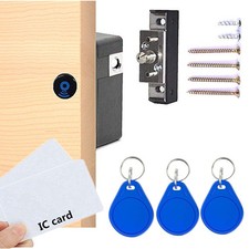 Blue Smart NFC RFID Electronic Hidden DIY PunchFree Cabinet Drawer Lock