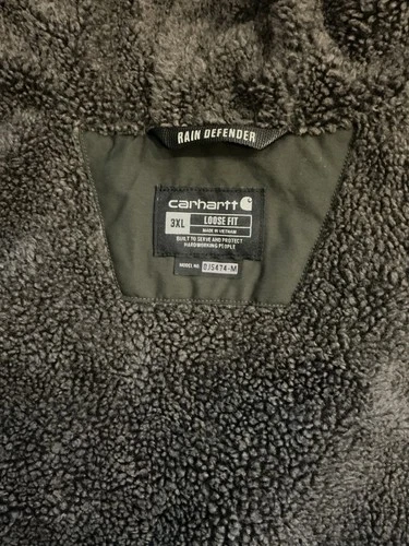 Carhartt Rain Defender Hooded Puffer Jacket Green 3XL OJ5474-M image 5